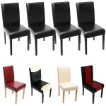 Mendler - lot de 4 chaises de séjour littau, cuir reconstitué, blanc, pieds clairs Mendler - lot de 4 chaises de séjour littau, cuir reconstitué, blanc, pieds clairs
