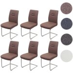 Mendler - lot de 6 chaises de salle  manger hwc - h70, chaise de cuisine  pitement luge, tissu / textile ...