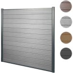 Mendler - brise - vue en wpc sarthe, clôture brise - vent, poteaux aluminium élément de base, teck 1, ... Mendler - brise - vue en wpc sarthe, clôture brise - vent, poteaux aluminium élément de base, teck 1, ...