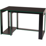 Mendler - bureau hwc - j26, bureau informatique table de bureau, 120x60x76cm noir - vert