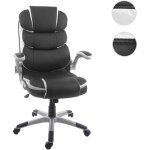 Mendler - chaise de bureau hwc - f80 chaise pivotante, fauteuil directorial, similicuir noir