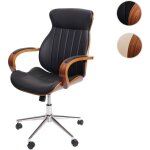 Mendler - chaise de bureau hwc - h39, pivotante, fauteuil, bois courbé, aspect noyer, similicuir - beige ... Mendler - chaise de bureau hwc - h39, pivotante, fauteuil, bois courbé, aspect noyer, similicuir - beige ...