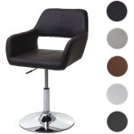 Mendler - chaise de salle � manger hwc - a50 iii, style r�tro ann�es 50, similicuir - blanc, pied en ...