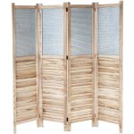 Mendler - paravent hwc - d27, cloison de sparation en bois et mtal, 170x160x2 cm