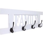 Mendler - portemanteau hwc - c60, family, 60x21cm - blanc shabby