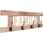 Mendler - portemanteau hwc - c60, family, 60x21cm - brun nature shabby Mendler - portemanteau hwc - c60, family, 60x21cm - brun nature shabby