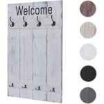 Mendler - portemanteau mural hwc - c89, style shabby, 91x60cm blanc