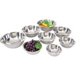 Mendler - set des terrines hwc - g98, saladier, coupe, plat, 8 pi�ces, acier affin�, empilable