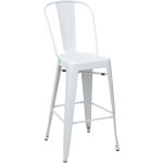 Mendler - tabouret de bar hwc - a73, chaise de comptoir avec dossier, métal, design industriel - blanc ... Mendler - tabouret de bar hwc - a73, chaise de comptoir avec dossier, métal, design industriel - blanc ...