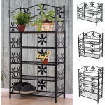 �tag�re / meuble de rangement / range - chaussures / biblioth�que gen�ve, m�tal, 5 tablettes, h - 112cm ...