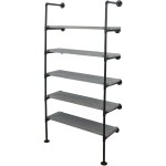 Mendler - tagre de rangement hwc - c45, design industriel 165x80x28cm - gris