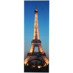 Toile de décoration murale led tableau illuminé avec minuterie 100x35cm, motif tour eiffel Toile de décoration murale led tableau illuminé avec minuterie 100x35cm, motif tour eiffel