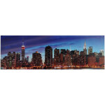 Toile de d�coration murale led tableau illumin� avec minuterie 120x40cm, motif new york
