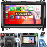 Pour mercedes benz a / b klasse w169 w639 w245 w906 vito android 15 autoradio gps wifi 2 + 64g cam