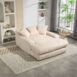 M�ridienne chaise longue int�rieure 1 place avec 3 coussins, confort ergonomique sans montage en velours ...