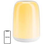 Meross lampe de chevet tactile wifi, veilleuse led compatible avec apple homekit, alexa et google home, ...