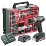 Perceuse - visseuse sans fil metabo bs 18 quick set 602217710 18 v 2 ah li - ion brushless, + 2 batteries, ...