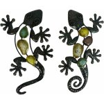 M�tal gecko d�coration murale l�zard jardin art suspendu sculptures d�corations ext�rieures pour maison ...