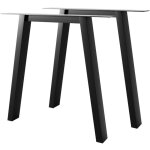 Metalopro - set de 2 pieds de table en mtal, pied pour meubles - pieds en a - 72x70 cm