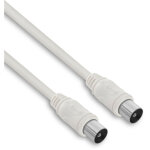 Cble tv coaxial 9, 52 mm mle / mle 2 m - blanc