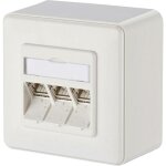 Prise r�seau montage apparent (en saillie) cat 6a 3 ports metz connect 130b12d30002 - e blanc pur r01208 ...