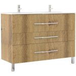 Ondee - zen - meuble de salle de bain à poser alan - l120cm - chêne rustique - plaqué bois Ondee - zen - meuble de salle de bain à poser alan - l120cm - chêne rustique - plaqué bois