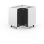 Meuble d'angle fame - line, anthracite haute brillance, 80. 5 cm sans plan de travail, vicco