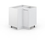 Meuble d'angle fame - line, blanc haute brillance, 80. 5 cm sans plan de travail vicco