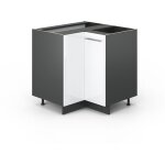 Meuble d'angle fame - line, blanc haute brillance, 80. 5 cm sans plan de travail, vicco