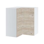 Meuble d'angle haut de cuisine bellissi noyer blanchi 2 portes l 60 / 60 cm