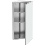 Meuble d'angle de salle de bain , armoire de toilette avec miroir, fermeture magn�tique et 3 �tag�res ...