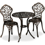 Meubles de balcon, 3 pièces, table de balcon avec 2 chaises, ornés, aluminium, bistrot hxd: 65x 60 cm, ... Meubles de balcon, 3 pièces, table de balcon avec 2 chaises, ornés, aluminium, bistrot hxd: 65x 60 cm, ...