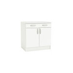 M&s - meuble bas 2 portes et 1 tiroir 80x60x85 cm blanc - jonas