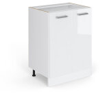 Meuble bas de cuisine r - line, blanc haute brillance, 60 cm sans plan de travail vicco