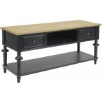 Meuble tv bas en bois 2 tiroirs 1 niche et 1 tablette - neyla