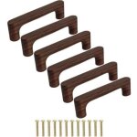 Meuble en bois massif noyer fonc� couleur bois original simple et moderne pour armoire porte tiroir commode ...