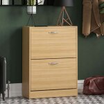 Meuble à chaussures 2 tiroirs pour entrée, armoire de rangement pratique h 80 x l 60 x p 24 cm, pin Meuble à chaussures 2 tiroirs pour entrée, armoire de rangement pratique h 80 x l 60 x p 24 cm, pin