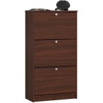 Akord - meuble  chaussures weng 60 cm 3 portes faade weng 3 tagres 60x28, 5x113 cm