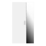 Meubletmoi - meuble  chaussures blanc 28 rangements avec miroir - sam