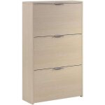 Miroytengo - meuble � chaussures multi - pi�ces en ch�ne ou blanc brillant avec 3 �tag�res 113x60x22 ...