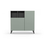 Meuble � chaussures mod�le oslo, graphite avec portes vert.