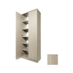 Argonauta - meuble � chaussures polyvalent orme en bois m�lamin� 2 portes h182x71x38