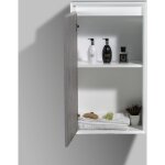 Bernstein - meuble colonne design salle de bain, armoire  gauche murale tagres - 50x28, 8x88cm - fiona ...