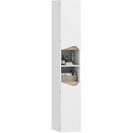 Meuble colonne salle de bain �troit, 2 portes, compartiments ouverts, �tag�res r�glables, 30 x 34, 6 ...