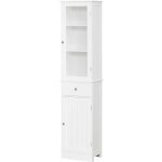 Kleankin - meuble colonne de salle de bain placard porte acrylique 2 tagres placard porte 1 tagre ...