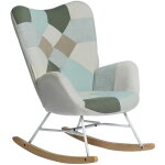 Fauteuil � bascule chaise loisir et repos tissus pour le salon salle � manger pieds jardin balcon pieds ...