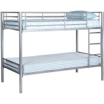 Meubles cosy lit superpos adulte urbain en mtal gris poxy - sommiers inclus - l 90 x l 190 cm (matelas ...