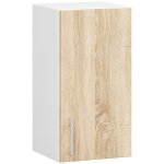 Armoires de cuisine haute akord w30 lima blanc 30 cm 1 porte faade chne sonoma 2 tagres 30x30, 5x58 ...