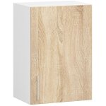 Armoires de cuisine haute akord w40 lima blanc 40 cm 1 porte faade chne sonoma 2 tagres 40x30, 5x58 ...