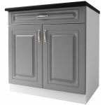 Tendencio - meuble de cuisine bas 2 portes 1 tiroir 80 cm dina en mélaminé avec 1 tiroir et 1 Étagère ... Tendencio - meuble de cuisine bas 2 portes 1 tiroir 80 cm dina en mélaminé avec 1 tiroir et 1 Étagère ...